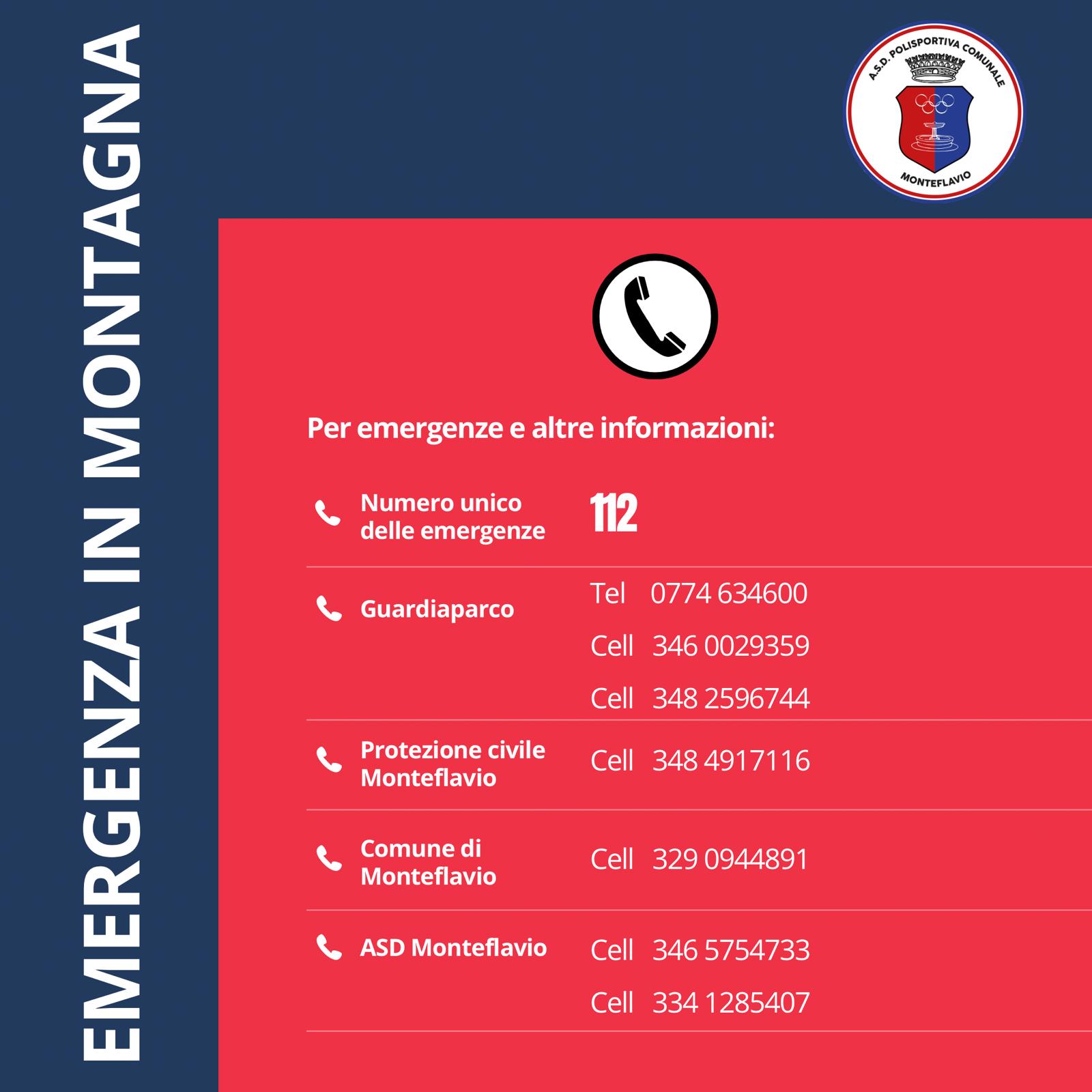 Numeri di emergenza in montagna